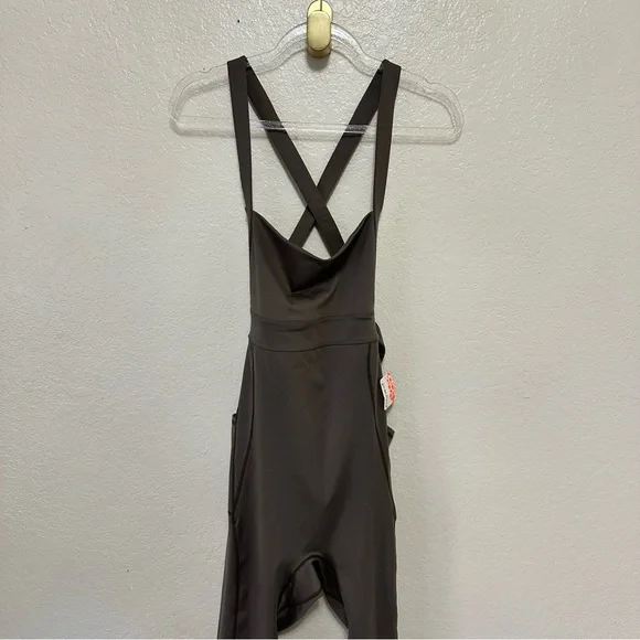 NEW free people movement My High Onesie brown jumpsuit size L - Picture 11 of 14